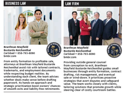The Best of North County – Business Law, and Law Firm